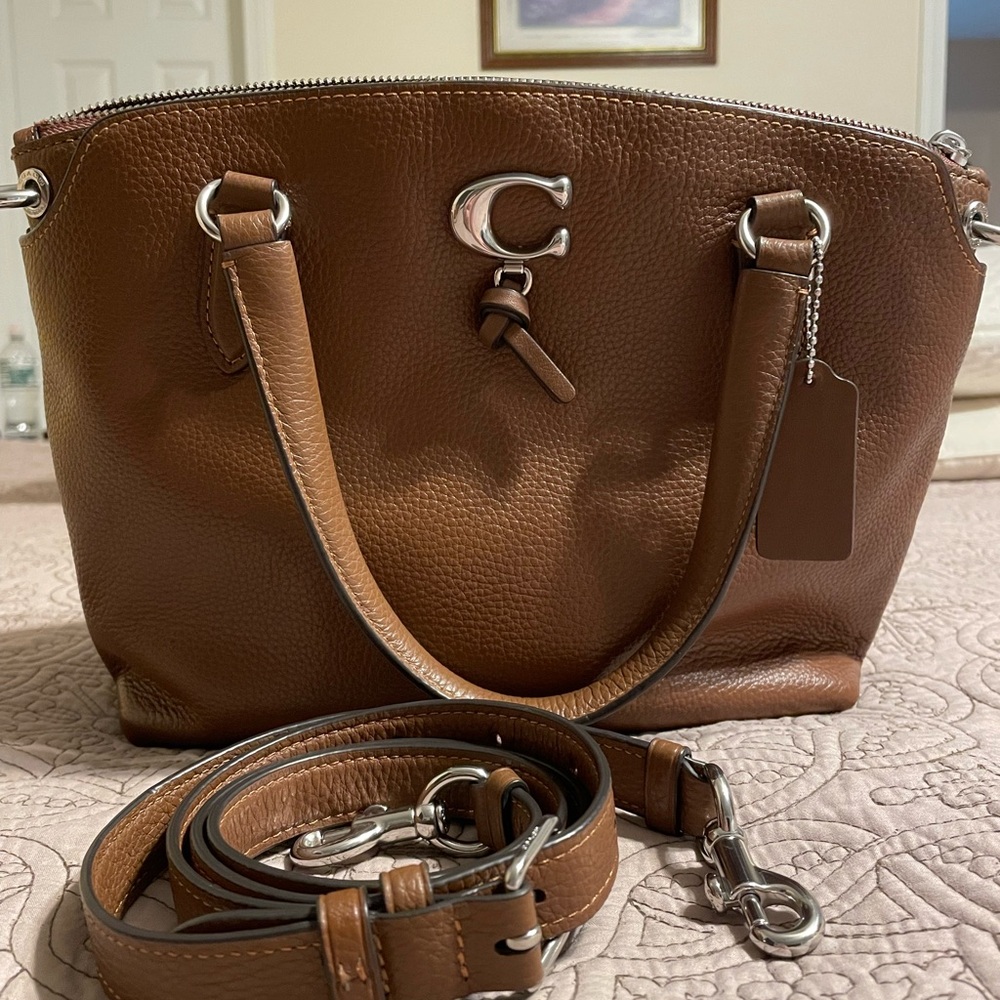 Coach Remi Brown Leather Handbag Excellent Condition Authentic